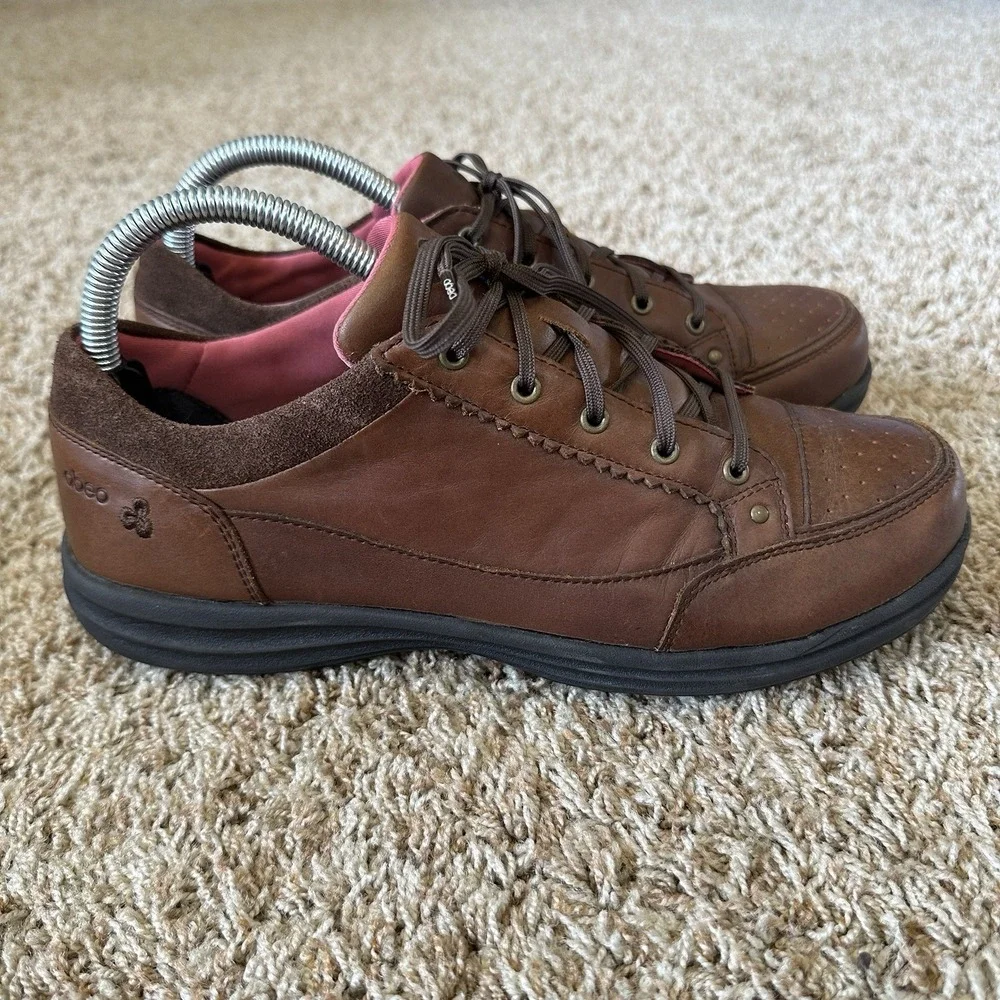 Abeo Cadis Brown Leather Comfort‎ Walking Shoes Womens Size 9M Casual Sneakers